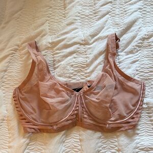 Victoria's Secret Blush Pink Underwire Mesh Bra Unlined